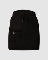 Fashionable Black Co-Ord Set with Cargo Skirt